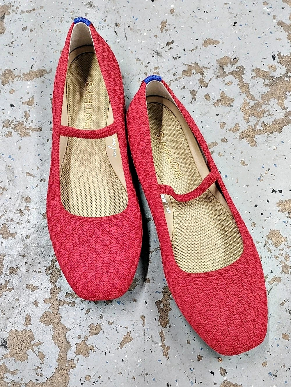 Rothy's The Square Mary Jane Pink Flats